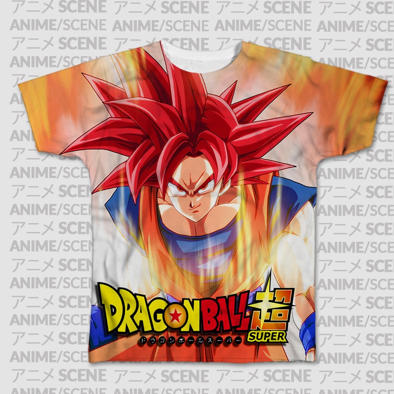Camiseta Camisa Goku Deus Super Saiyajin Vermelho Dragon