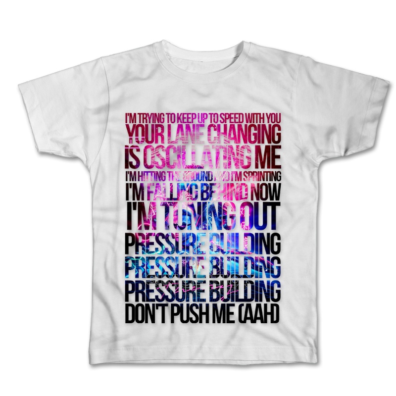 (PRONTA ENTREGA)  Camiseta Pressure Lyrics - Muse