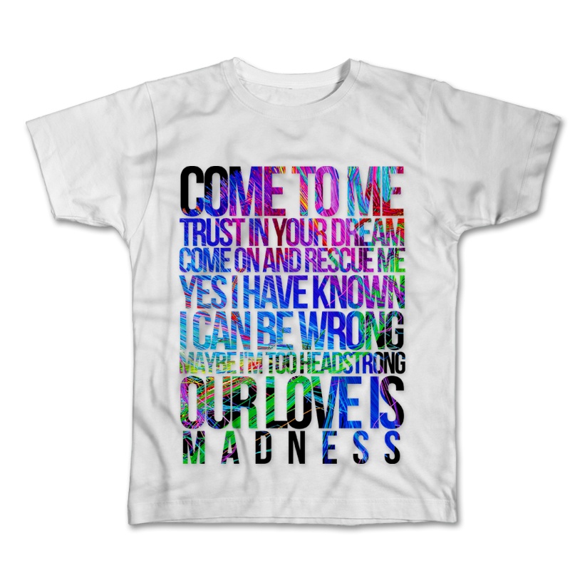 (PRONTA ENTREGA) Camiseta Madness Lyrics - Muse