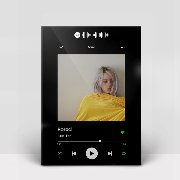 Placa Spotify bored- Billie Eilish – Loja Pop Scene